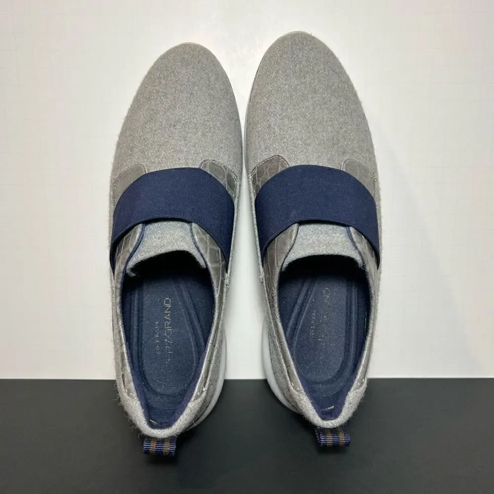 Womens COLE HAAN Grand OS Eva Gray Slip On Oxford Style Shoes / Size 9 Medium